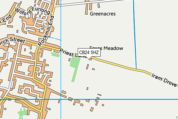 CB24 5HZ map - OS VectorMap District (Ordnance Survey)