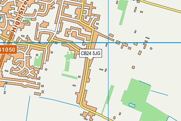 CB24 5JG map - OS VectorMap District (Ordnance Survey)