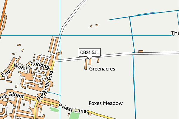 CB24 5JL map - OS VectorMap District (Ordnance Survey)