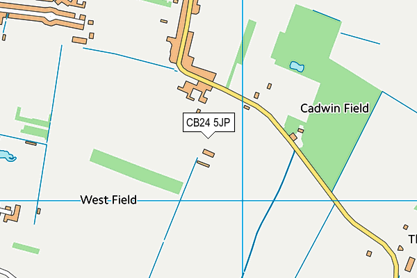 CB24 5JP map - OS VectorMap District (Ordnance Survey)
