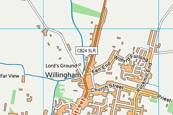 CB24 5LR map - OS VectorMap District (Ordnance Survey)