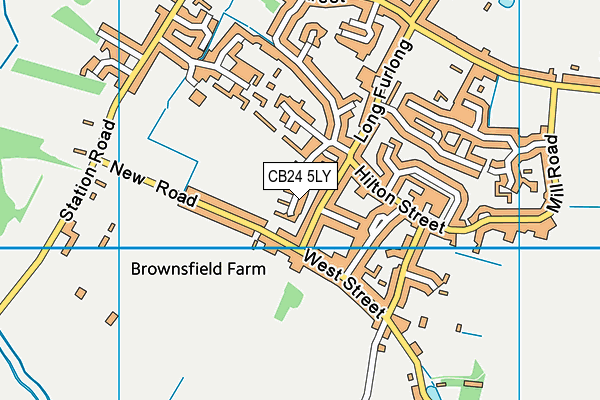 CB24 5LY map - OS VectorMap District (Ordnance Survey)