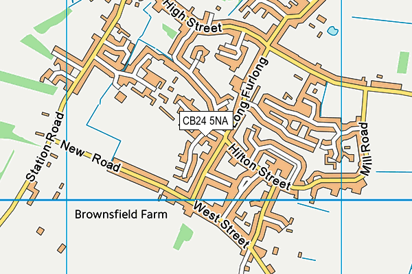 CB24 5NA map - OS VectorMap District (Ordnance Survey)
