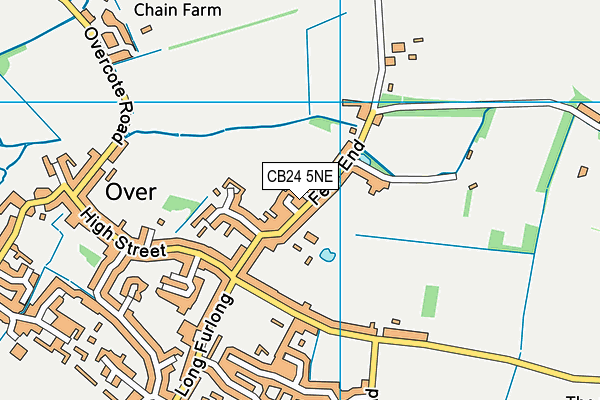 CB24 5NE map - OS VectorMap District (Ordnance Survey)