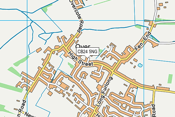 CB24 5NG map - OS VectorMap District (Ordnance Survey)