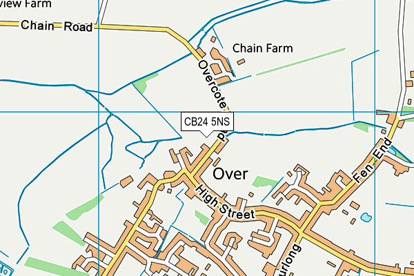 CB24 5NS map - OS VectorMap District (Ordnance Survey)