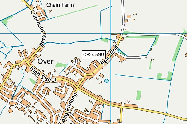CB24 5NU map - OS VectorMap District (Ordnance Survey)