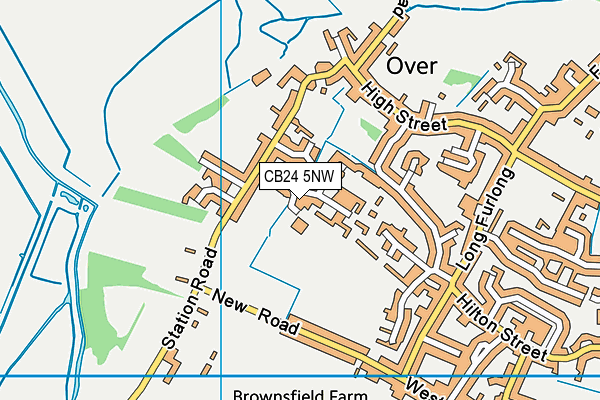 Over Community Centre map (CB24 5NW) - OS VectorMap District (Ordnance Survey)