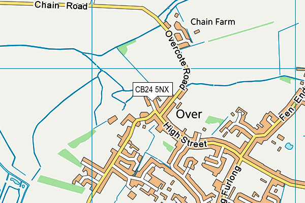 CB24 5NX map - OS VectorMap District (Ordnance Survey)