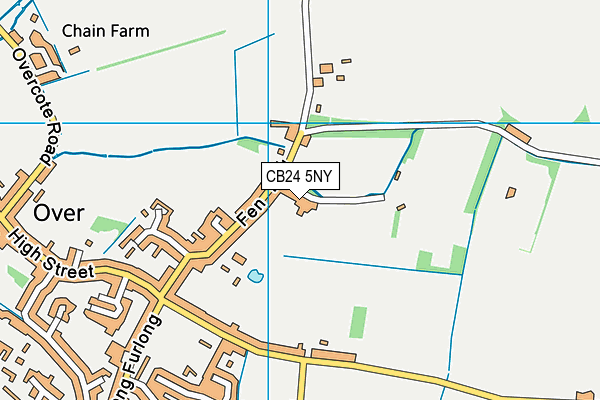 CB24 5NY map - OS VectorMap District (Ordnance Survey)