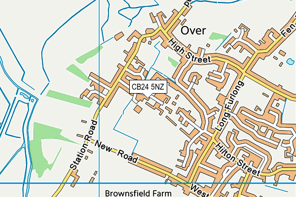CB24 5NZ map - OS VectorMap District (Ordnance Survey)
