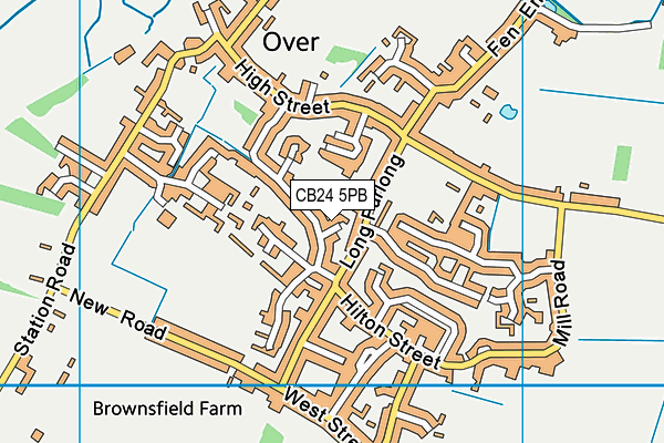 CB24 5PB map - OS VectorMap District (Ordnance Survey)