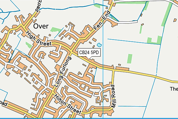 CB24 5PD map - OS VectorMap District (Ordnance Survey)