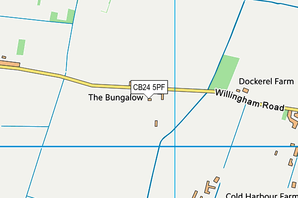 CB24 5PF map - OS VectorMap District (Ordnance Survey)