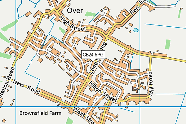 Over Primary School map (CB24 5PG) - OS VectorMap District (Ordnance Survey)