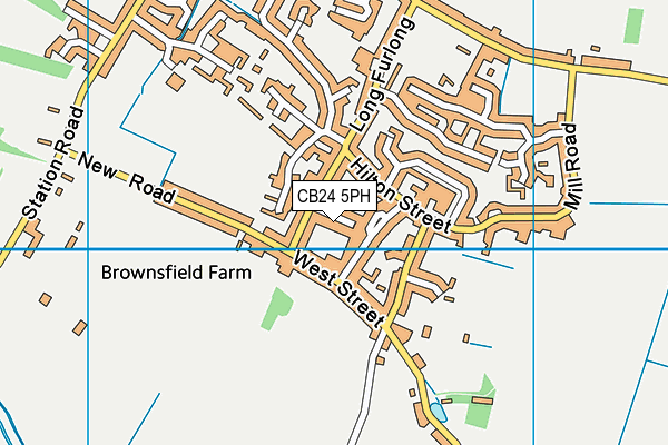 CB24 5PH map - OS VectorMap District (Ordnance Survey)