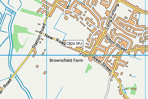 Map of LINTON ROAD (GREAT ABINGTON) LLP at district scale