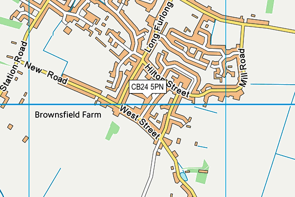CB24 5PN map - OS VectorMap District (Ordnance Survey)