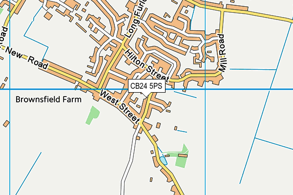 CB24 5PS map - OS VectorMap District (Ordnance Survey)