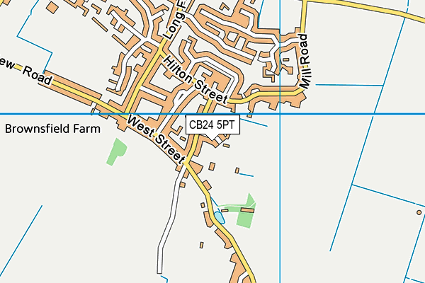 CB24 5PT map - OS VectorMap District (Ordnance Survey)