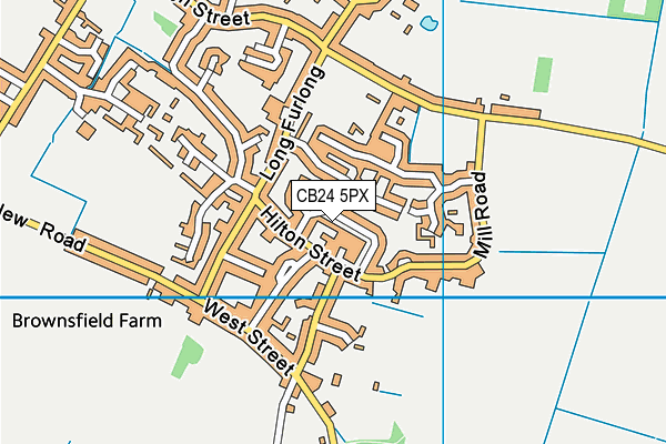 CB24 5PX map - OS VectorMap District (Ordnance Survey)