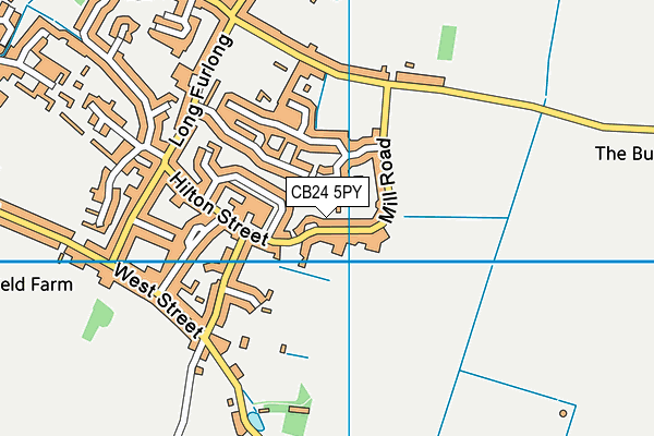 CB24 5PY map - OS VectorMap District (Ordnance Survey)