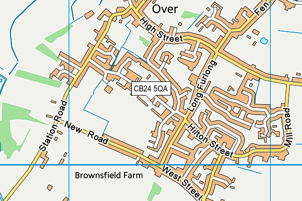 CB24 5QA map - OS VectorMap District (Ordnance Survey)