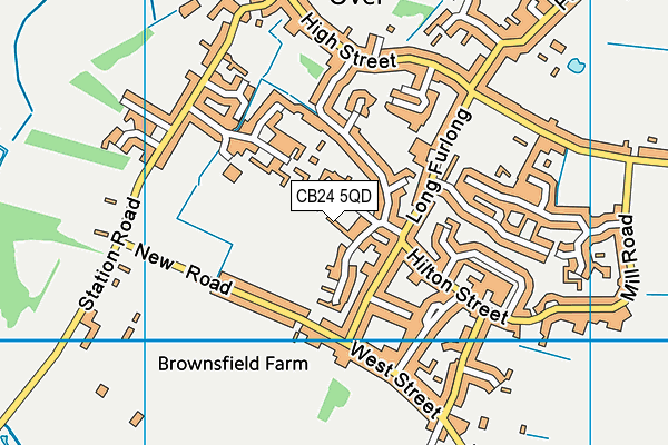 CB24 5QD map - OS VectorMap District (Ordnance Survey)