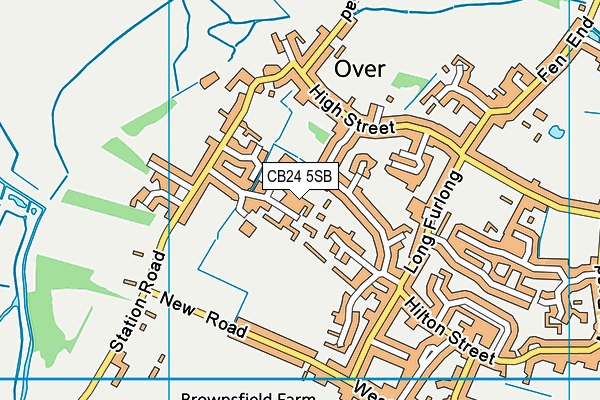CB24 5SB map - OS VectorMap District (Ordnance Survey)