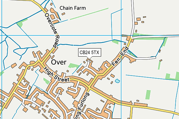 CB24 5TX map - OS VectorMap District (Ordnance Survey)