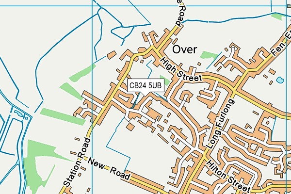 CB24 5UB map - OS VectorMap District (Ordnance Survey)