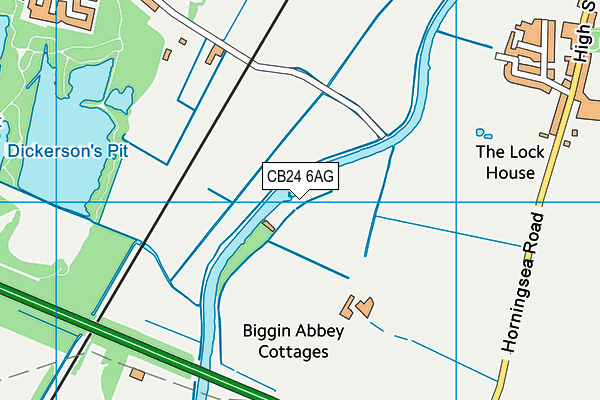 CB24 6AG map - OS VectorMap District (Ordnance Survey)