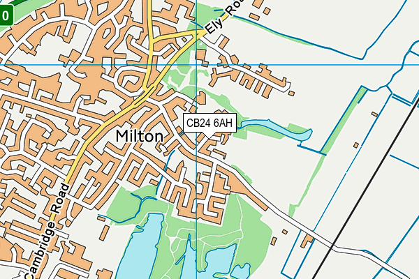 CB24 6AH map - OS VectorMap District (Ordnance Survey)