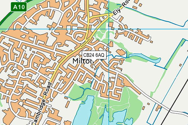 CB24 6AQ map - OS VectorMap District (Ordnance Survey)