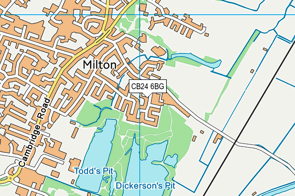 CB24 6BG map - OS VectorMap District (Ordnance Survey)