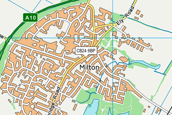 CB24 6BP map - OS VectorMap District (Ordnance Survey)
