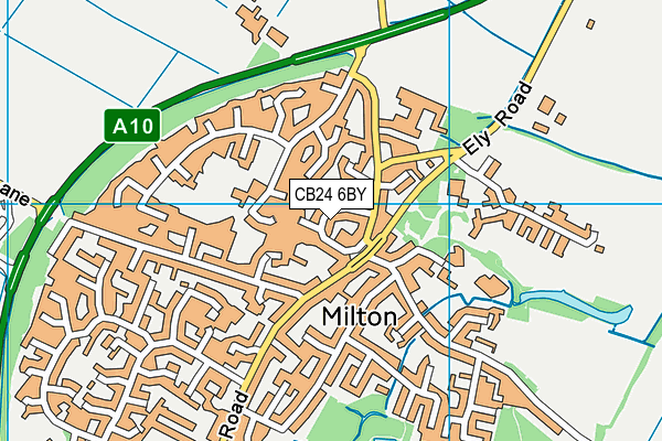 CB24 6BY map - OS VectorMap District (Ordnance Survey)