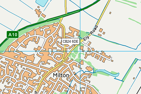CB24 6DE map - OS VectorMap District (Ordnance Survey)