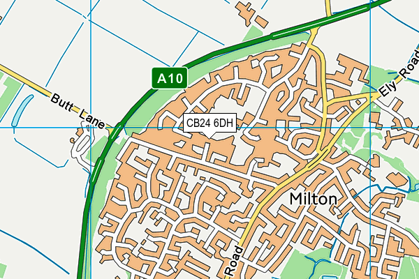 CB24 6DH map - OS VectorMap District (Ordnance Survey)