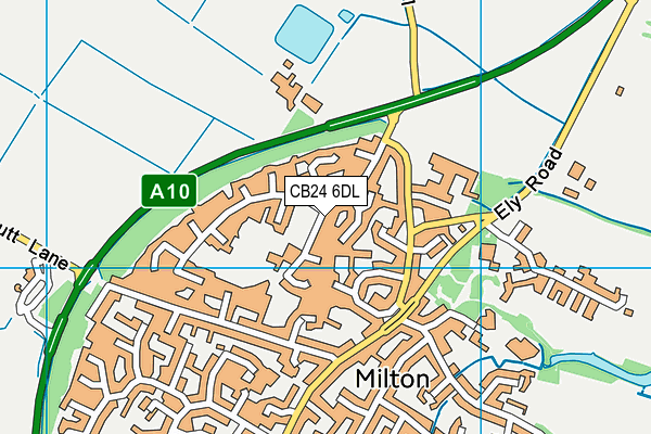 Milton Church of England Primary School map (CB24 6DL) - OS VectorMap District (Ordnance Survey)