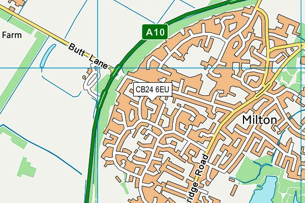 CB24 6EU map - OS VectorMap District (Ordnance Survey)