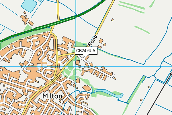 CB24 6UA map - OS VectorMap District (Ordnance Survey)