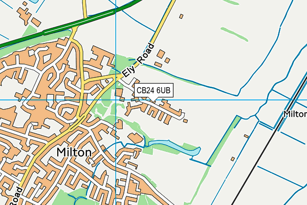 CB24 6UB map - OS VectorMap District (Ordnance Survey)