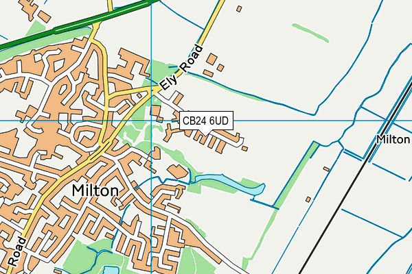 CB24 6UD map - OS VectorMap District (Ordnance Survey)
