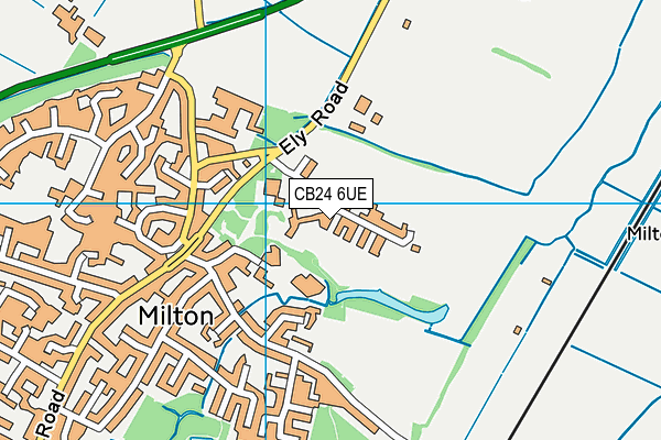 CB24 6UE map - OS VectorMap District (Ordnance Survey)