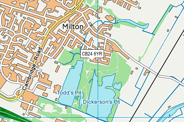 CB24 6YR map - OS VectorMap District (Ordnance Survey)