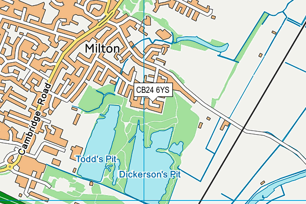 CB24 6YS map - OS VectorMap District (Ordnance Survey)