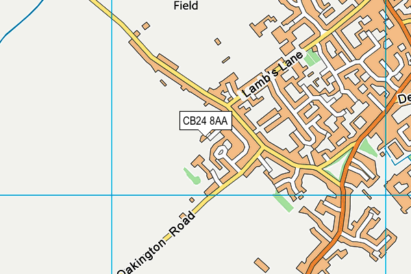 CB24 8AA map - OS VectorMap District (Ordnance Survey)