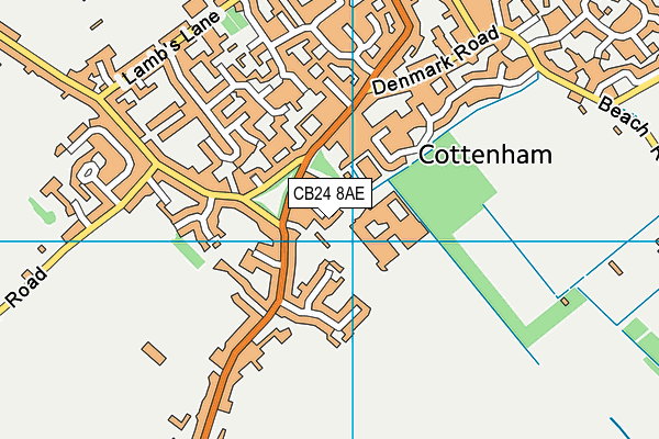 CB24 8AE map - OS VectorMap District (Ordnance Survey)