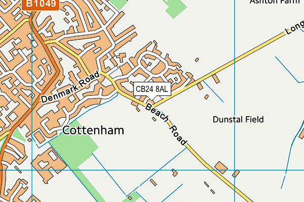 CB24 8AL map - OS VectorMap District (Ordnance Survey)